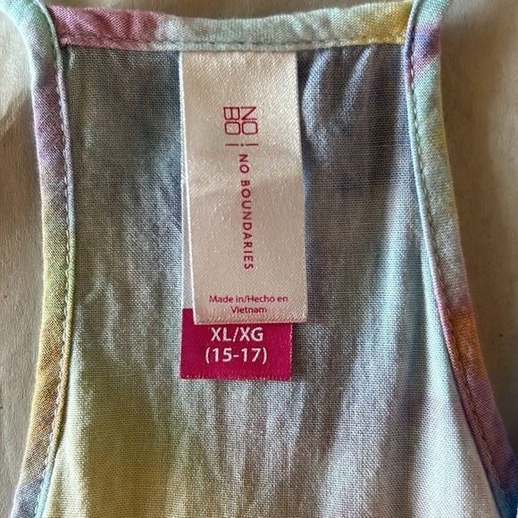 EUC tie dye tank top swing cut by No Boundaries size Youth XL layering piece - Picture 5 of 9